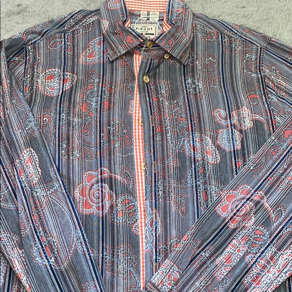 Haupt Men’s Button Down Modern & Casual Shirt